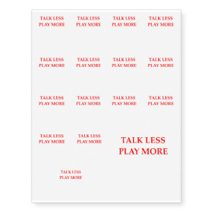 TALK TEMPORARY TATTOOS