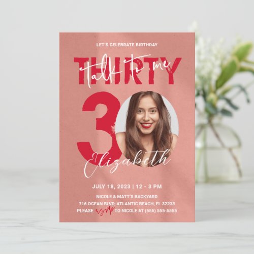 Talk Thirty To Me 30th Birthday Invitation Card