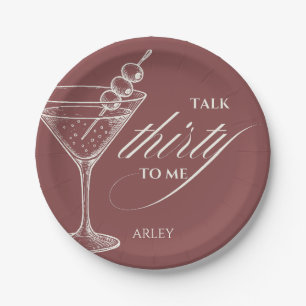 Talk thirty to me 30th birthday  paper plates