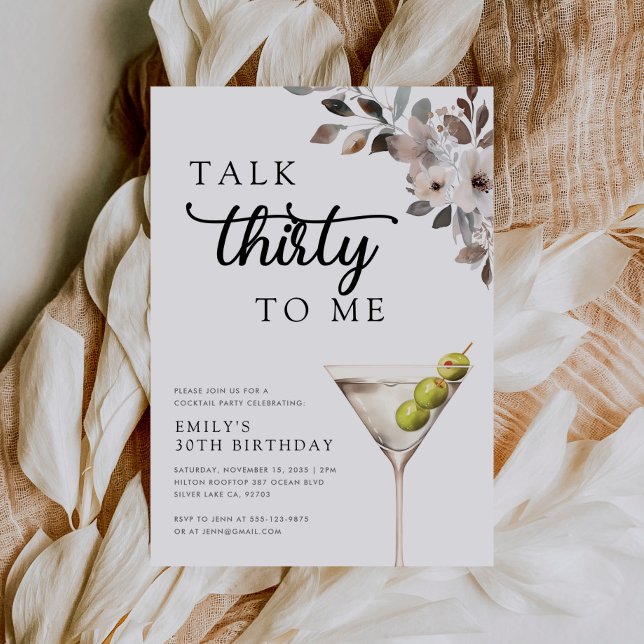 Talk Thirty To Me 30th Birthday Party Invitation (Creator Uploaded)