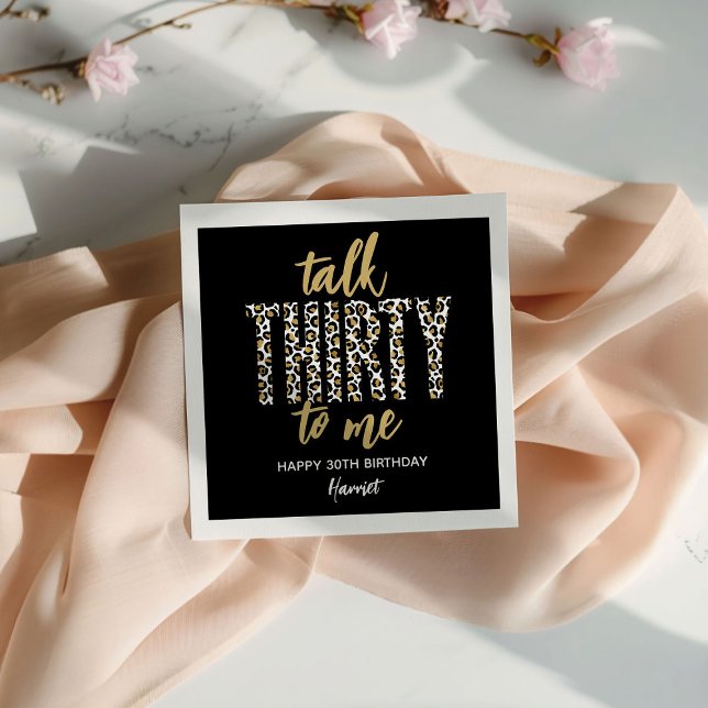Talk THIRTY to Me! 30th Birthday Party  Napkins (Creator Uploaded)
