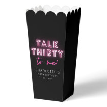 Talk THIRTY To Me 30th Birthday Party Neon Pink Favor Boxes