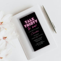 Talk THIRTY To Me 30th Birthday Party Neon Pink