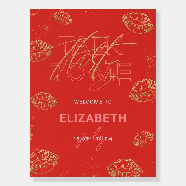 Talk Thirty To Me 30th Birthday Welcome Sign (Front)