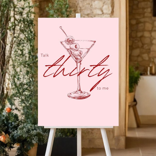 Talk Thirty to Me Birthday Milestone Welcome Sign (Creator Uploaded)