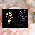 Talk Thirty to me Black 30th birthday invitation<br><div class="desc">Elegant and modern customizable 30th birthday card</div>