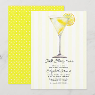 Talk Thirty to Me Dirty Martini 30th Birthday Invitation