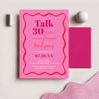 Talk Thirty To Me Wavy Border 30th Birthday