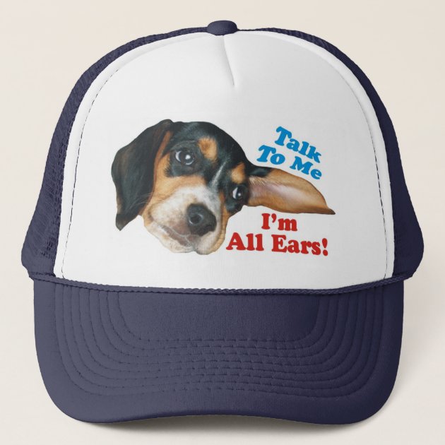 Talk to Me, I'm All Ears Beagle Cap | Zazzle