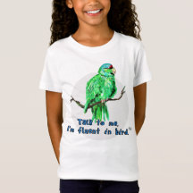 "Talk to me, I'm fluent in bird." Parrot T-Shirt 