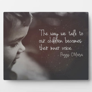Talk To Our Children Plaque
