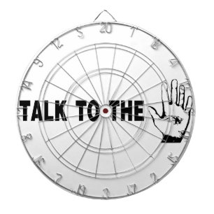 Talk To The Hand Dart Board