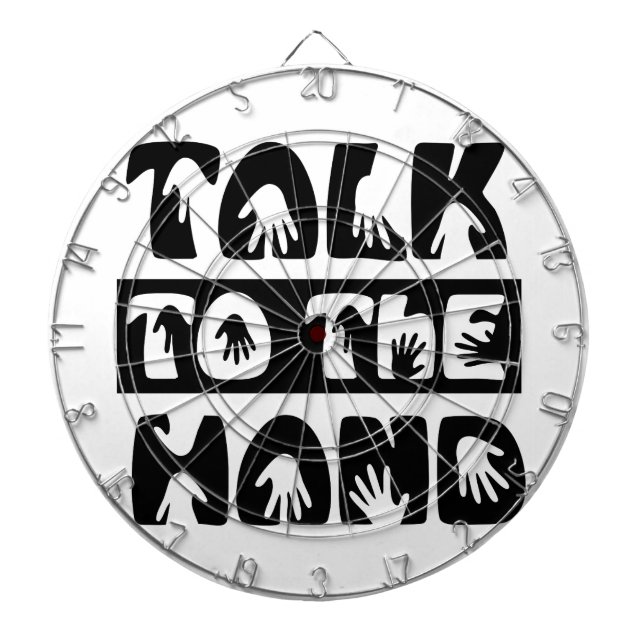 Talk To The Hand Dart Board (Front)
