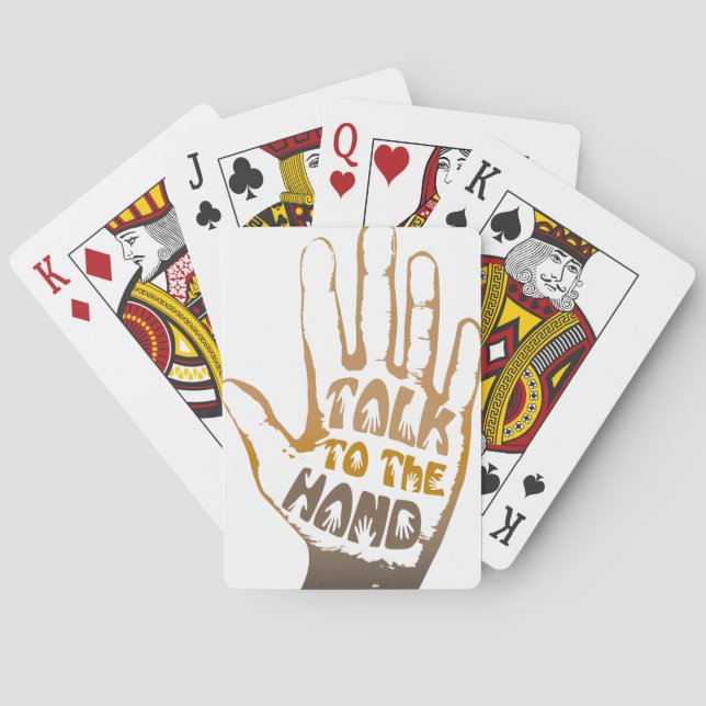 Talk To The Hand Poker Cards (Back)