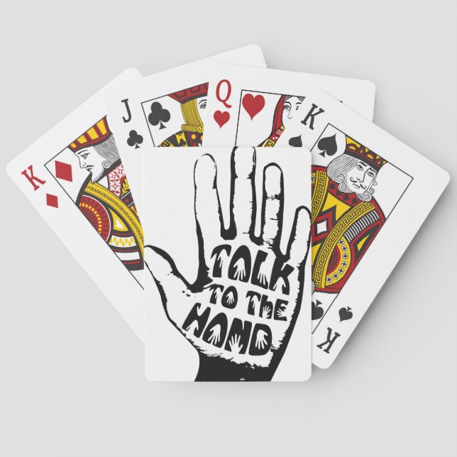 Talk To The Hand Poker Cards (Back)