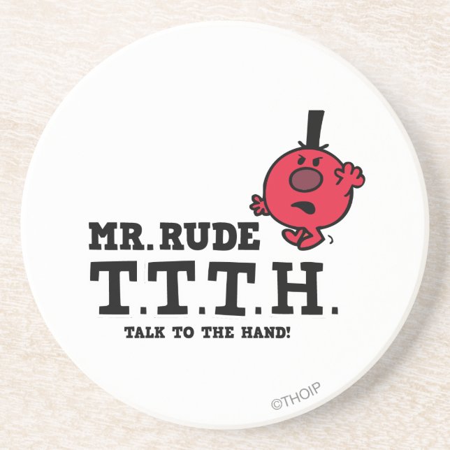 Talk To The Hand Sandstone Coaster (Front)