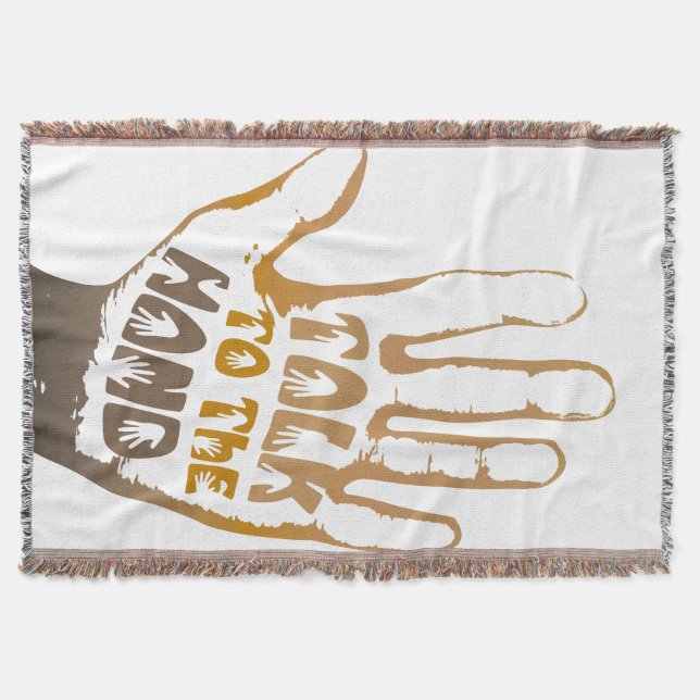 Talk To The Hand Throw Blanket (Front)
