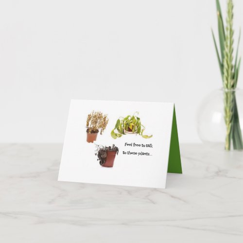 Talk to the Plants Card