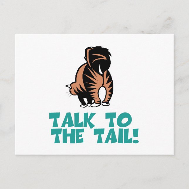 Talk to the Tail Cat Postcard (Front)