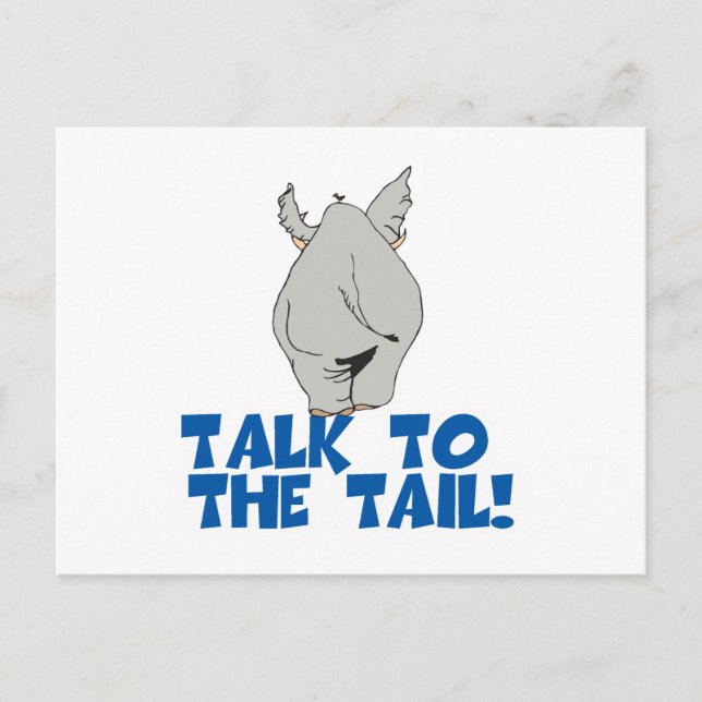 Talk to the Tail Elephant Postcard (Front)