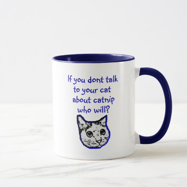 Talk to your cat about catnip mug (Right)