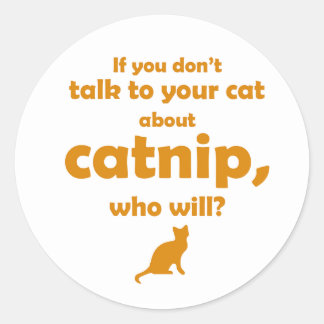 "Talk to Your Cat..." Classic Round Sticker