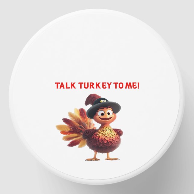 Talk Turkey To Me Funny Thanksgiving Design Classi Mini Candle Favors (Front)
