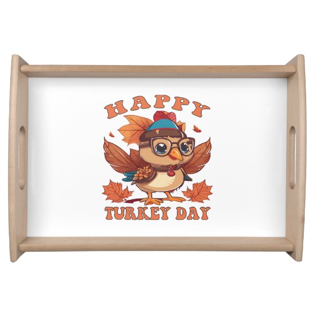 talk turkey to me Thanksgiving Serving Tray (Front)