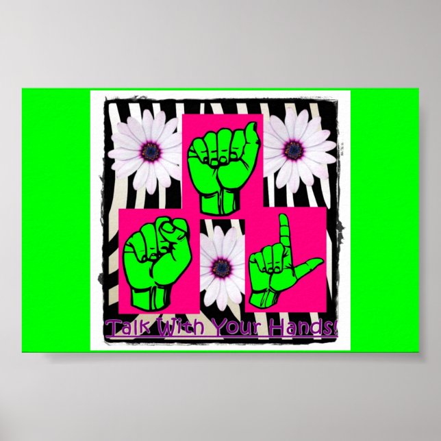 Talk With Your Hands Poster for Girls (Front)