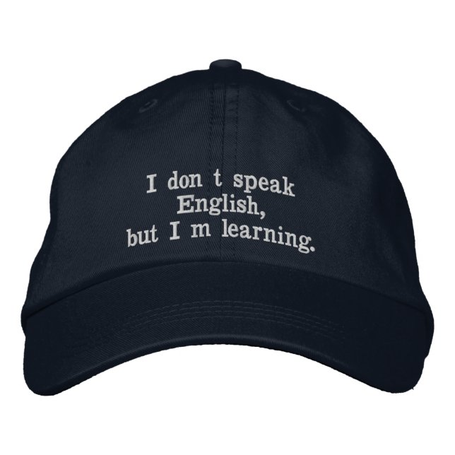 TalkCap - English Embroidered Baseball Cap (Front)