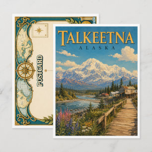 Talkeetna Alaska Denali View GeoSaga Postcard