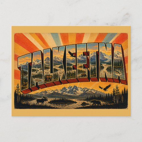 Talkeetna Alaska Mountain River Confluence Art Postcard