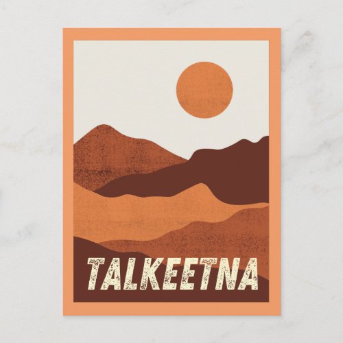 Talkeetna Alaska Mountains Landscape Postcard