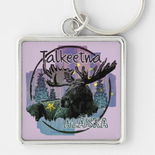 Talkeetna Alaska rustic moose keychain