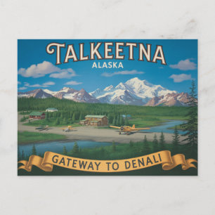 Talkeetna Alaska Travel Postcard