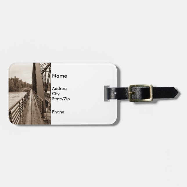 Talkeetna Railroad Bridge Walkway Luggage Tag (Front Horizontal)