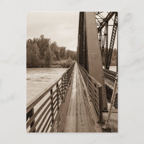 Talkeetna Railroad Bridge Walkway Postcard