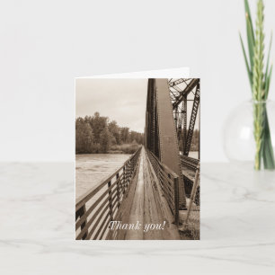 Talkeetna Railroad Bridge Walkway Thank You Card