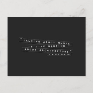 Talking About Music Embossed Labels Postcard