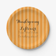 Talking About Thanksgiving Leftovers Paper Plates