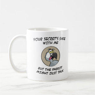 Talking African Gray Parrot Coffee Mug