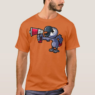 Talking African Gray Parrot Design for a Bird Nerd T-Shirt