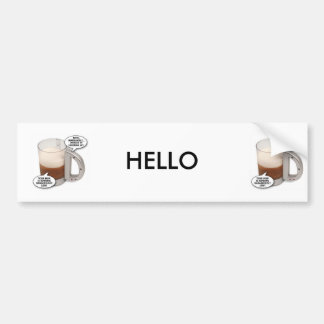 talking-beer-glass, talking-beer-glass, HELLO Bumper Sticker