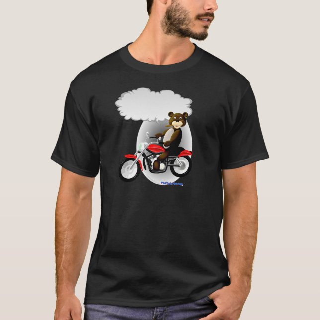 Talking Biker Teddy Bear T-Shirt (Front)