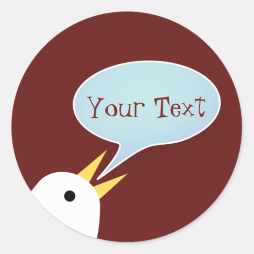 Talking Bird Classic Round Sticker