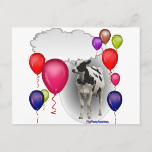 talking birthday cow postcard