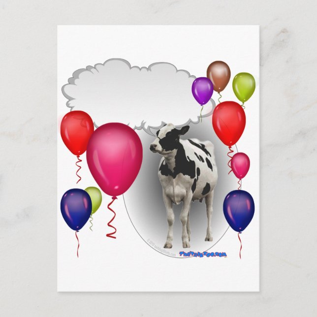 talking birthday cow postcard (Front)