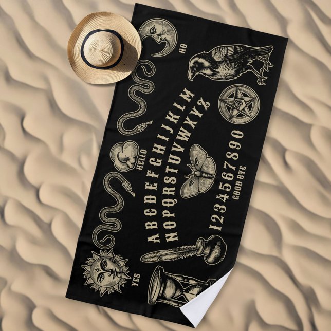 Talking Board Spirit Communication Beach Towel (Creator Uploaded)