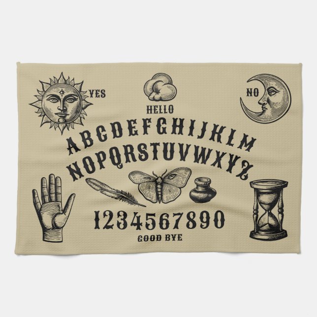 Talking Board Spirit Communication Kitchen Towel (Horizontal)