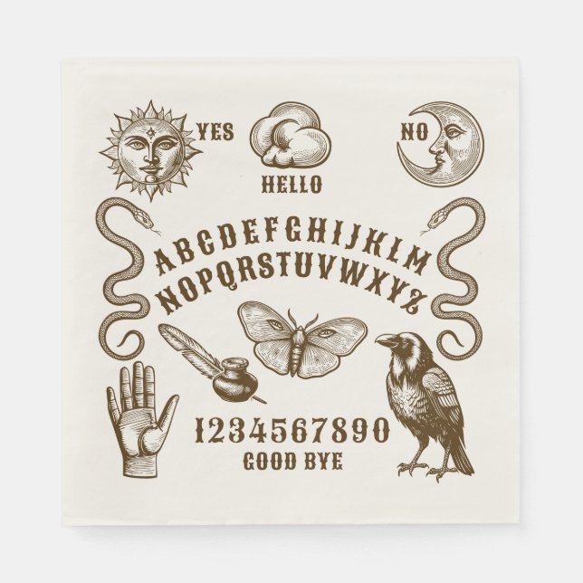 Talking Board Spirit Communication Napkins (Front)